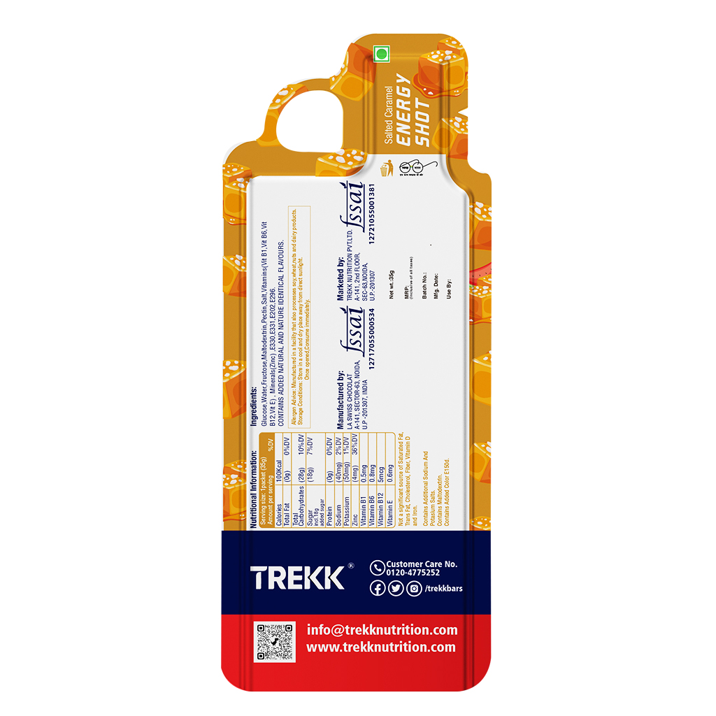 TREKK Salted Caramel Energy Shot Gel 35g